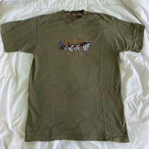 Vintage Caribou Crossing Yukon tshirt with embroidered husky dogs